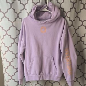 Lavender Hoodie with Orange Accent - Women's Sweatshirt